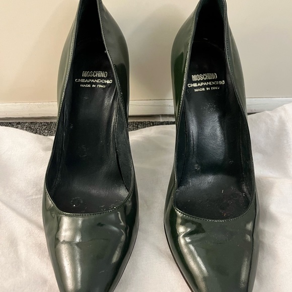 Moschino cheap and chic forest green pumps size 37 4inch heel - Picture 4 of 5